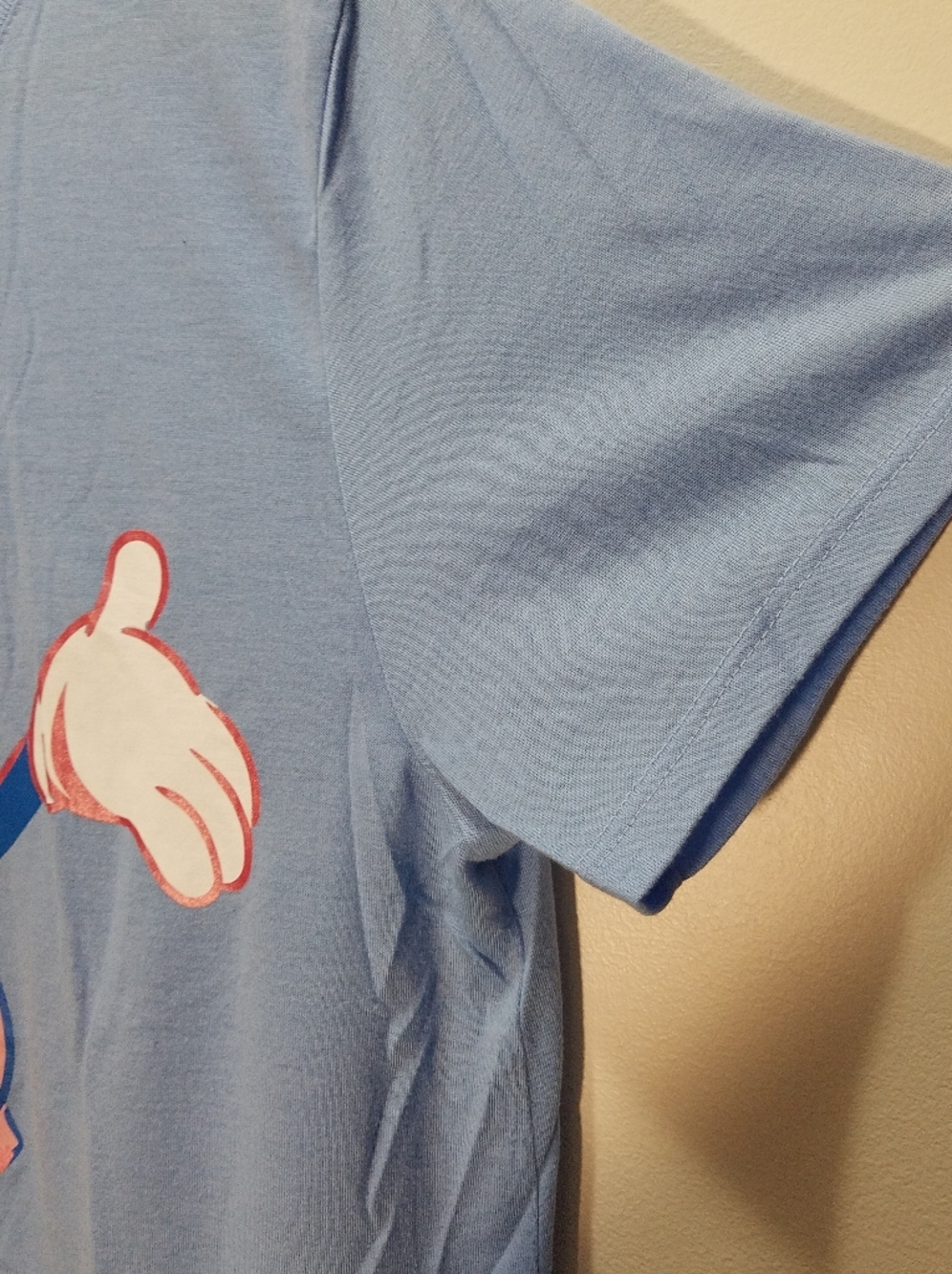 Disney Mickey Mouse Graphic Tee Light Blue Casual Curved Hem Top XXL - Picture 5 of 7